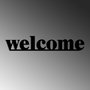 Wallity Welcome Accesorio Decorativo de Pared de Metal Negro